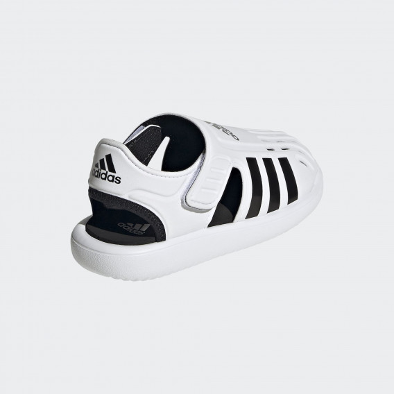 Аква сандали с лого, бели Adidas 343376 6