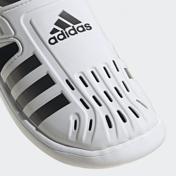 Аква сандали с лого, бели Adidas 343377 7