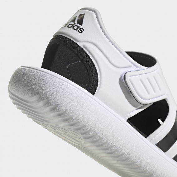 Аква сандали с лого, бели Adidas 343378 8