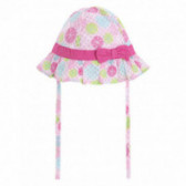 Памучна шапка за бебе момиче с цветен принт и пришита панделка Tuc Tuc 34344 