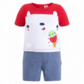 Памучен къс гащеризон с къс ръкав и декоративни джобчета за бебе момче Tuc Tuc 34362 