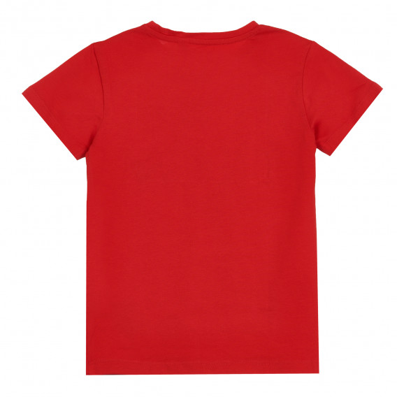 Памучна червена тениска DON'T FORGET TO BE COOL TODAY Chicco 343743 4