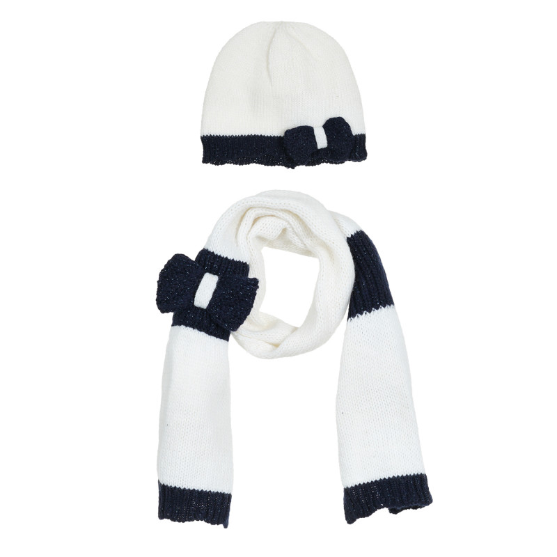 Комплект шал и шапка с панделка за бебе  343744