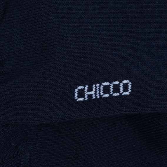 Комплект от два чифта къси чорапи с логото на бранда, сини Chicco 343767 3
