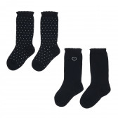 Комплект от два чифта чорапи за бебе за момиче сини Chicco 343778 