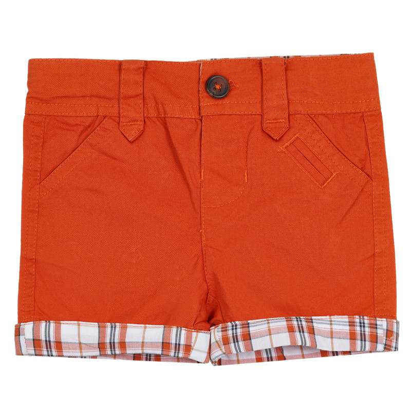Памучен панталон за бебе за момче оранжев  343812