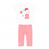 Комплект туника и клин за бебе, бяло и червено Boboli 343862 