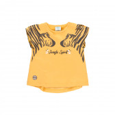 Памучна тениска Jungle Spirit, жълта Boboli 343893 
