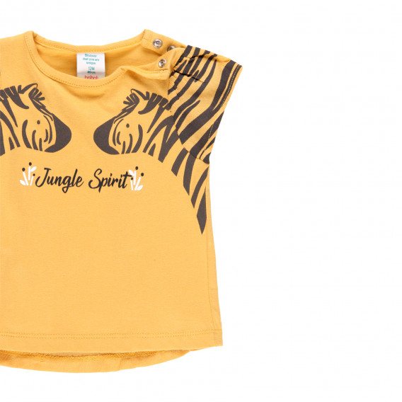 Памучна тениска Jungle Spirit, жълта Boboli 343895 3