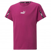 Памучна тениска с логото на бранда и апликация, розова Puma 344168 
