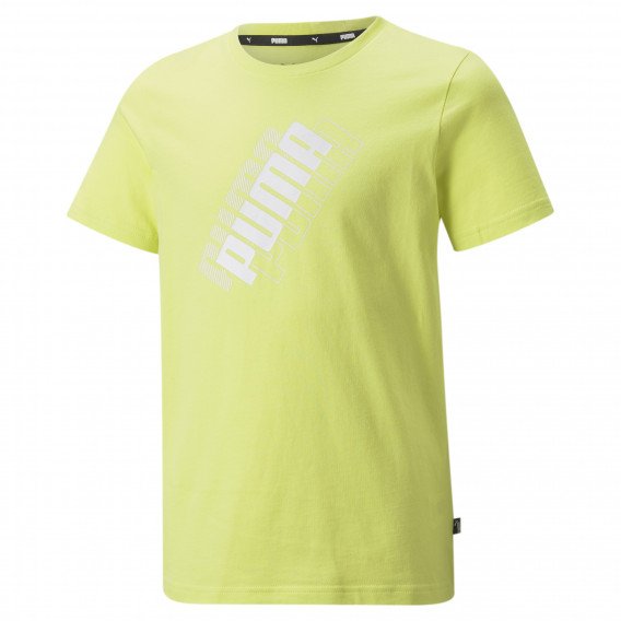 Памучна тениска Power с логото на бранда, жълта Puma 344171 