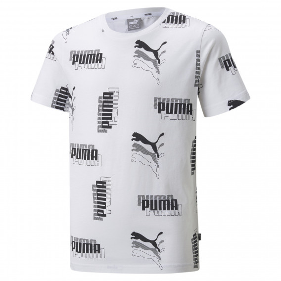 Памучна тениска Power с щампа логото на бранда, черна Puma 344174 