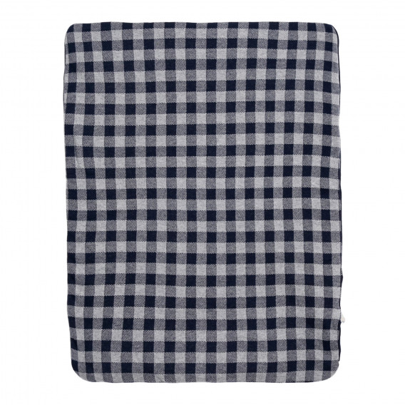 Карирано одеялце в сиво и синьо, 58 х 76 см Chicco 344282 