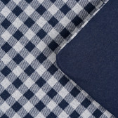 Карирано одеялце в сиво и синьо, 58 х 76 см Chicco 344283 2