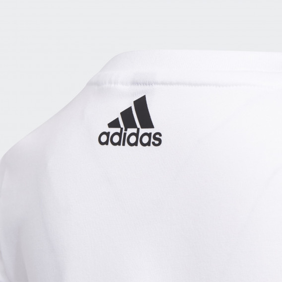 Тениска с лого в приливащи цветове, бяла Adidas 344530 4