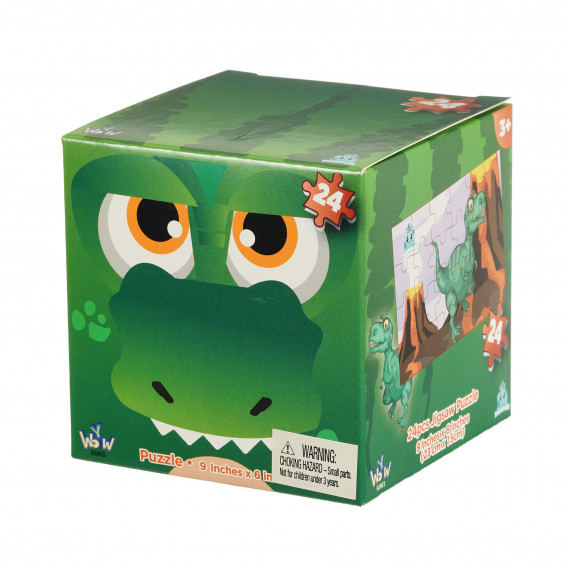3D Пъзел Dino- 24 части, 23х15 см., зелен Y WOW 344800 