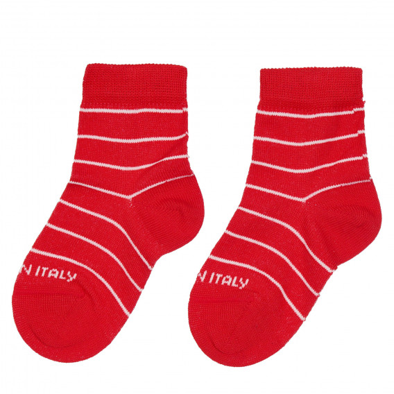 Чорапи на райе, червени Chicco 344811 