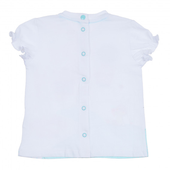 Комплект тениска с щампа и къси панталонки с флораен принт Chicco 344865 5