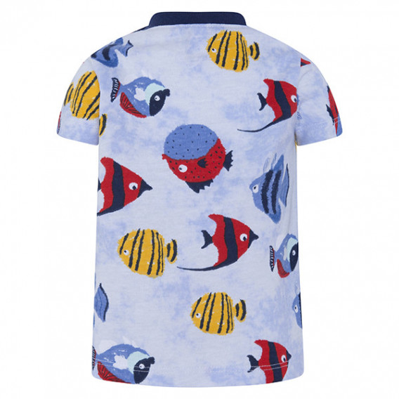 Памучна тениска с цветен принт на рибки за момче Tuc Tuc 34501 2