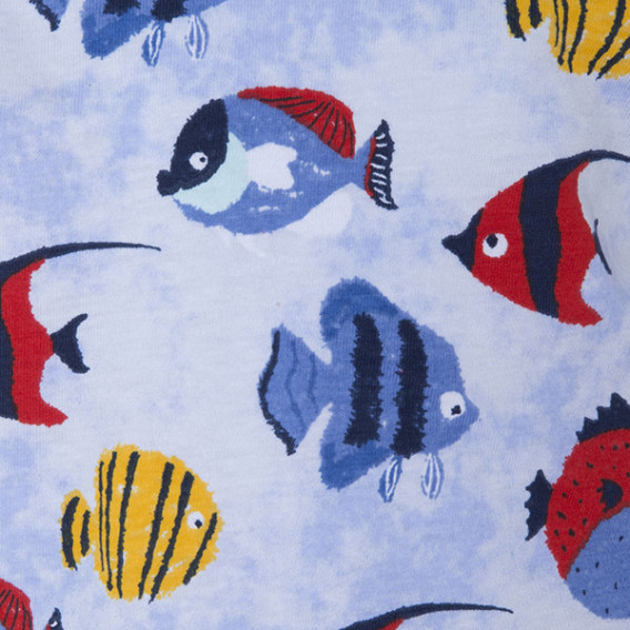 Памучна тениска с цветен принт на рибки за момче Tuc Tuc 34502 3