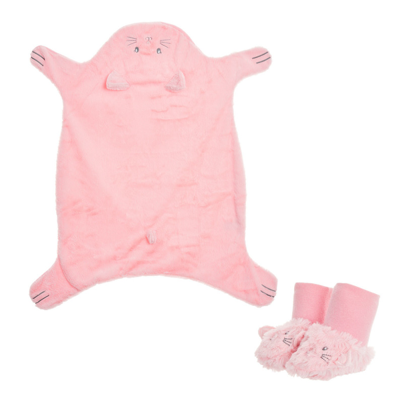 Комплект одеялце и чорапки Зайче от флийс полар  345039