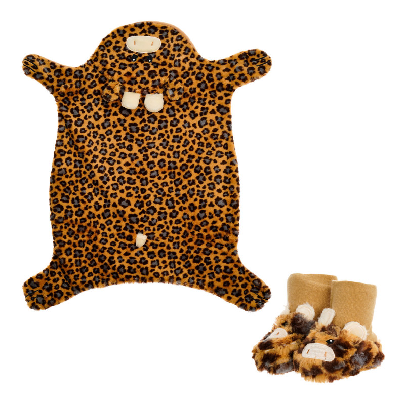 Комплект одеялце и чорапки Жираф от флийс полар  345051