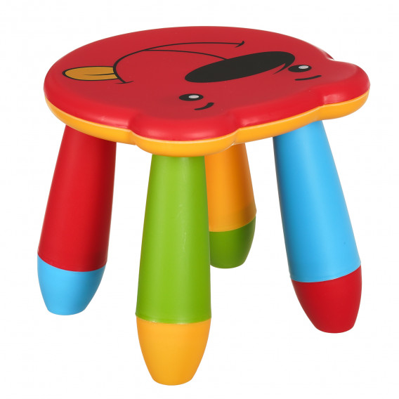 Детско пластмасово столче мече, 30x28xh26см, червено Horecano Kids 345246 2