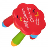 Детско пластмасово столче цвете, ф28xh26см, червено Horecano Kids 345256 3