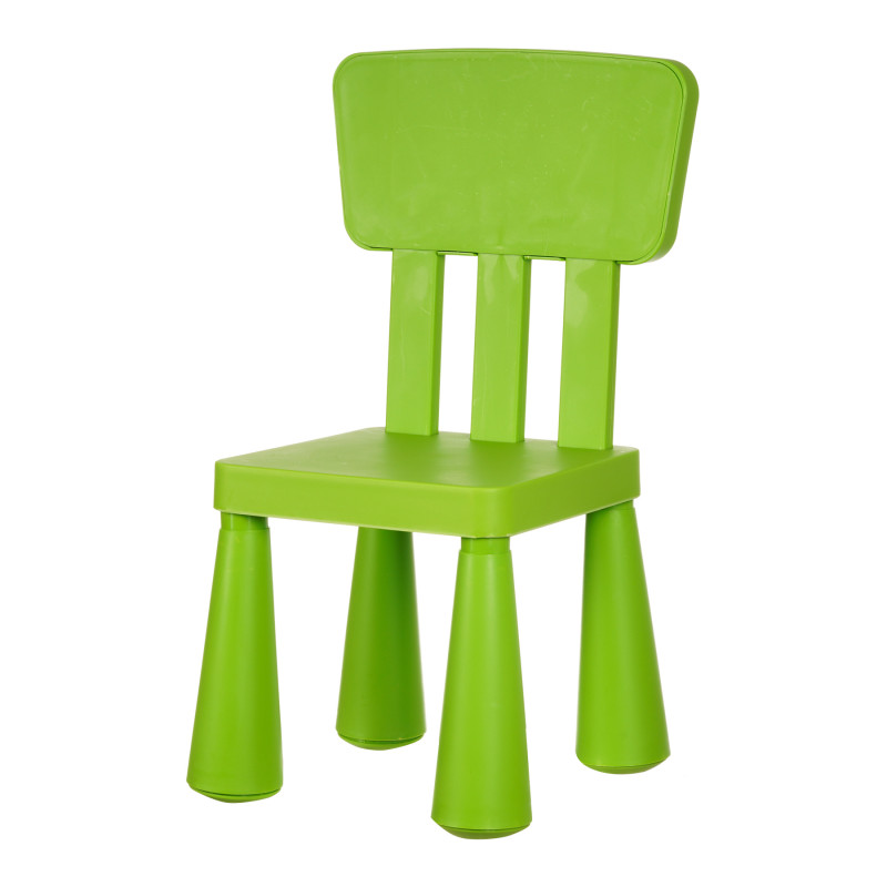 Детско столче с облегалка, зелено, 30x30xh67см  345257
