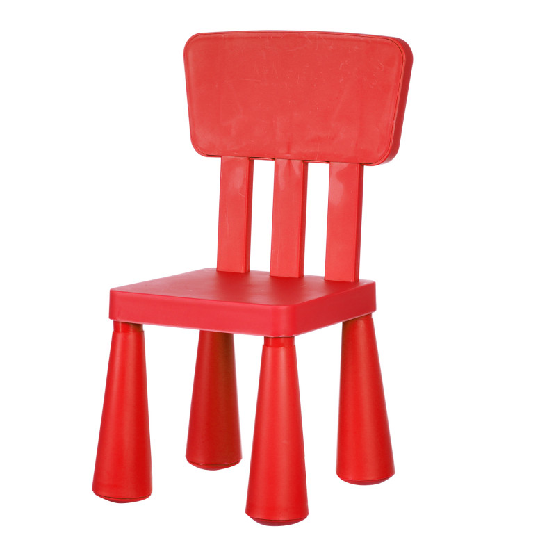 Детско столче с облегалка, червено, 30x30xh67см  345263
