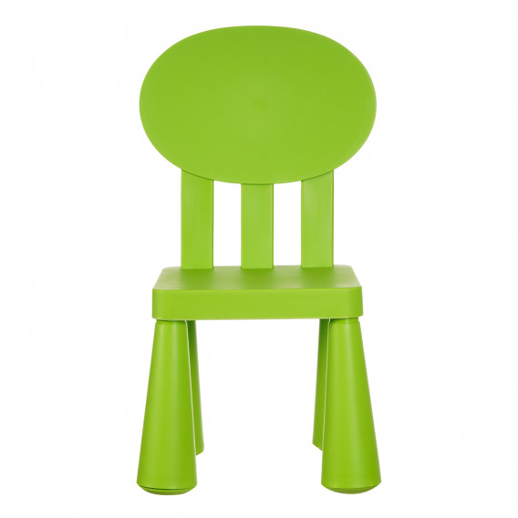 Детско столче с овална облегалка, зелено, 30x30xh67см Horecano Kids 345268 3