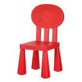 Детско столче с овална облегалка, червено, 30x30xh67см Horecano Kids 345272 