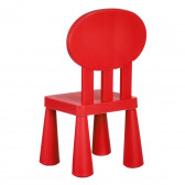 Детско столче с овална облегалка, червено, 30x30xh67см Horecano Kids 345273 2