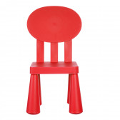 Детско столче с овална облегалка, червено, 30x30xh67см Horecano Kids 345274 3
