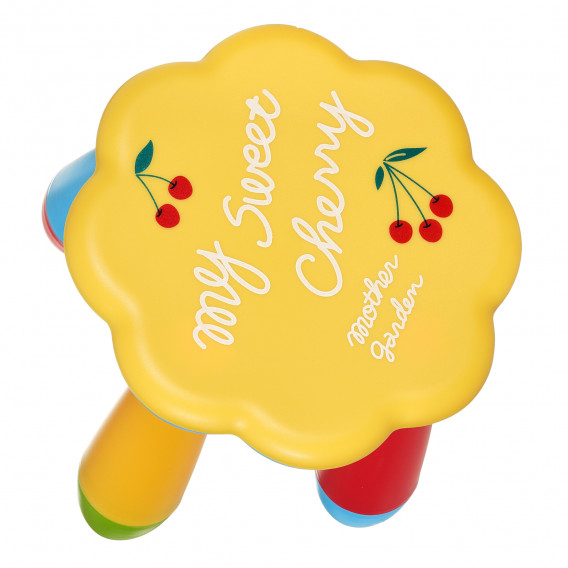 Детско пластмасово столче цвете, ф28xh26см, жълто Horecano Kids 345316 3