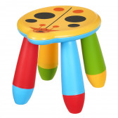 Детско пластмасово столче калинка, 26х26х28 см, жълто Horecano Kids 345317 