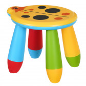 Детско пластмасово столче калинка, 26х26х28 см, жълто Horecano Kids 345318 2