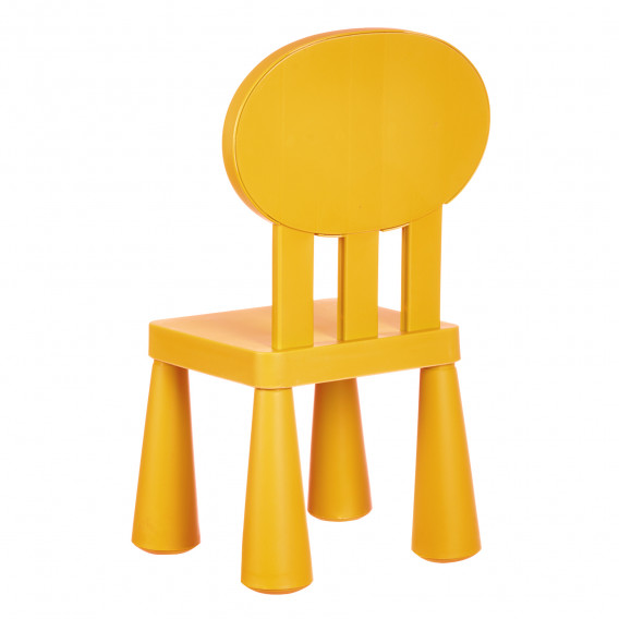 Детско столче с овална облегалка, жълто, 30x30xh67см Horecano Kids 345321 2