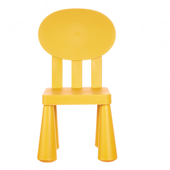 Детско столче с овална облегалка, жълто, 30x30xh67см Horecano Kids 345322 3