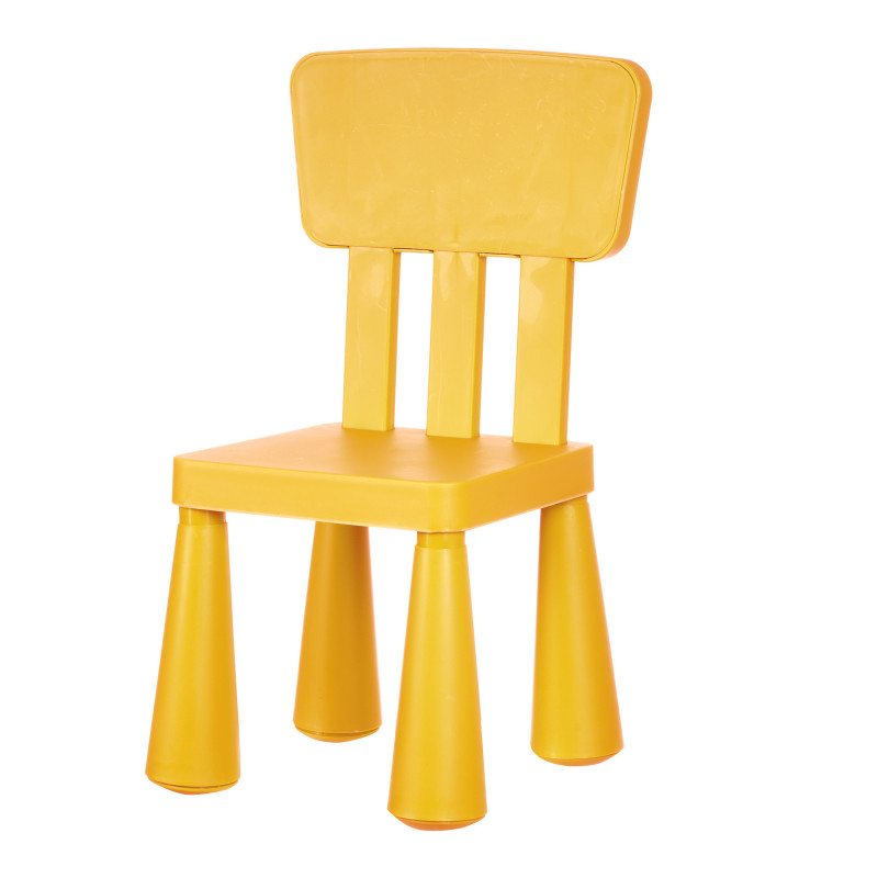 Детско столче с облегалка, жълто, 30x30xh67см  345323