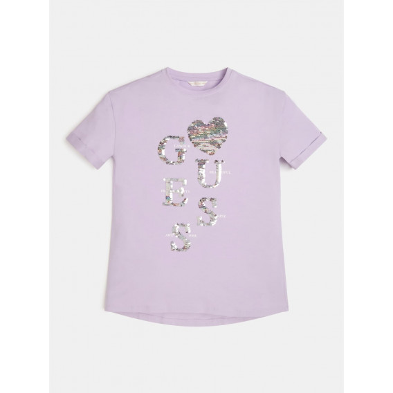 Тениска с пайети, лилава Guess 345398 7