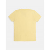 Памучна тениска с логото на бранда, жълта Guess 345406 2