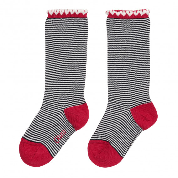 Комплект от два чифта чорапи на райе и на точки Chicco 345425 3