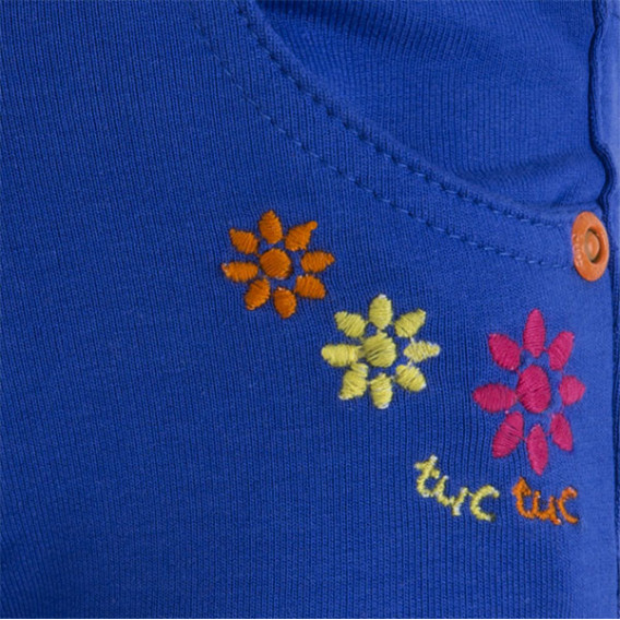 Панталон за момиче декориран с цветни бродирани цветя Tuc Tuc 34562 3