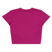 Памучна тениска с логото на бранда и панделка, розова Puma 345812 4