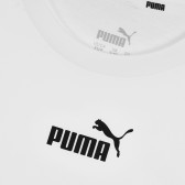 Памучна тениска с логото на бранда и апликация, бяла Puma 345826 2