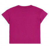 Памучна тениска с логото на бранда и апликация, розова Puma 345832 4