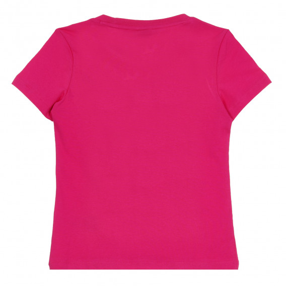 Памучна тениска със сребристо лого, розова Puma 345836 4