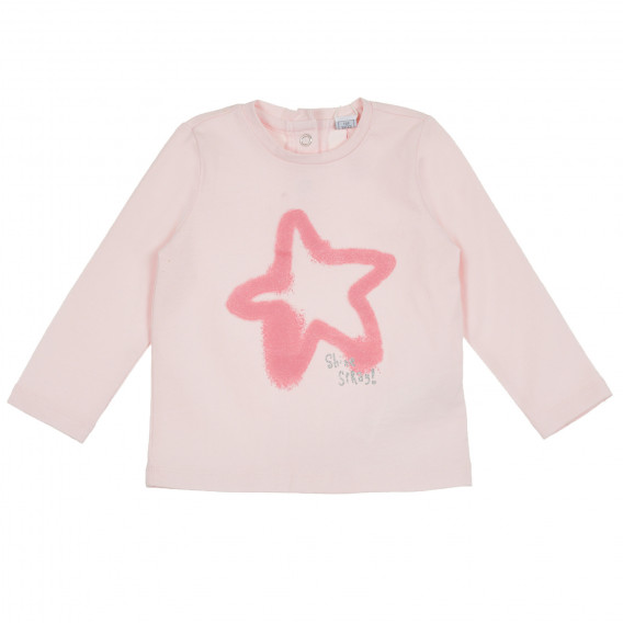 Блуза с щампа на звезда Chicco 346167 
