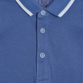 Памучна блуза с акцент на яката, синя Chicco 346303 2